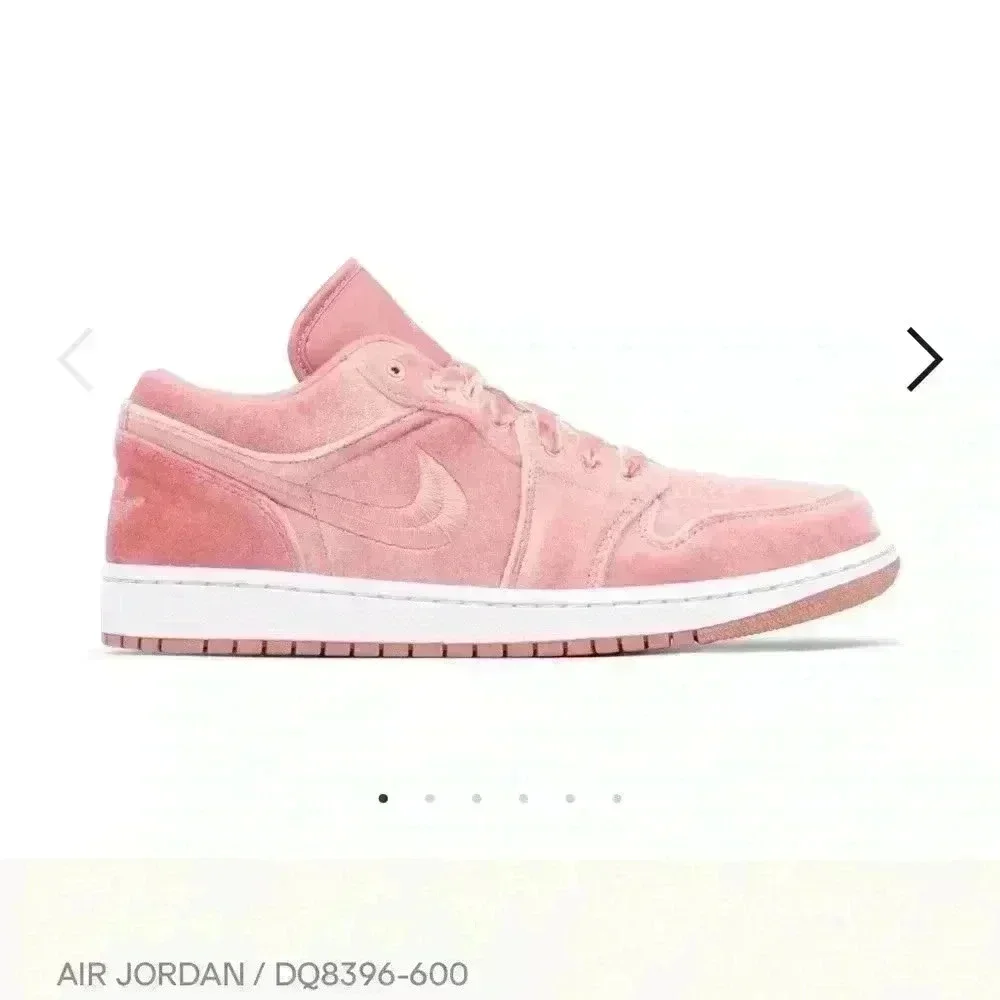 Nike Air Jordon 1 Low Low SE Pink Velvet/White- Size 7.5